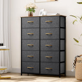 YITAHOME 10 Drawers Dresser, Fabric Dresser, Fabric Storage Tower, Organizer Unit for Bedroom, Living Room, Hallway, Closets YITAHOME
