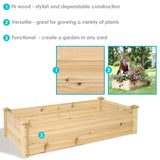 Sunnydaze 48.25-Inch Rectangular Wood Raised Garden Bed - Elevated Planter Box for Flower, Vegetable, and Herb Gardening Sunnydaze