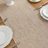 Laolitou Light Brown Table Runners 72 Inches Long, Farmhouse Boho Table Runner, Burlap Linen Texture Rustic Dining Table Decor Long, 13x72 Inches, Light Brown Laolitou