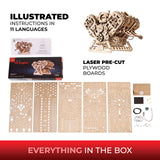 UGEARS V8 Engine Model Kit - Advanced 3D Wooden Puzzles for Adults - DIY Kits Gifts for Engineers - 3D Puzzle Model Engine Kit for Adults for Father's Day, Birthdays, Christmas - 776 Pcs UGEARS