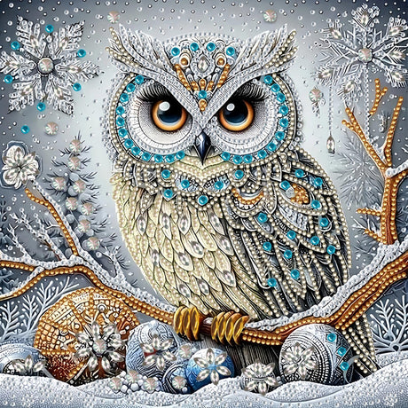 SuuTang 5D Special Shape Owl Diamond Art Painting Kits for Adults, Crystal Rhinestones Diamond Painting, Gem Art Diamond Dots Crafts for Beginners DIY, Home Wall Christmas Decor Gift, 12x12inch SuuTang