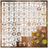 Small Stencils for Painting on Wood Reusable, 3 Inch Reusable Stencil for Craft Ornament Paint Template Stencils for Wall Card Rock Wood Signs Coasters Canvas Home Decor(Tree) Hosomono
