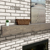 Fireplace Mantel, Rustic, Shelf, Floating Mantle, Real Wood, Beam, URBANDI (Grey, 84Lx6Hx8D) Generic