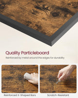 VASAGLE Modern TV Stand for TVs up to 75 Inches, 3-Tier Entertainment Center, Industrial TV Console Table with Open Storage Shelves, for Living Room, Bedroom, Rustic Brown and Black ULTV098B01 VASAGLE