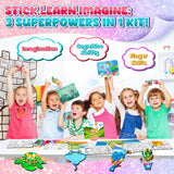 sinceroduct Foil Art Kit for Kids, Foils Arts and Crafts for Kids Age 4-8,Travel Toys Supplies,Foil-Foam Stickers,Birthday Gifts for Boys & Girls,Mess Free Coloring Card Set. sinceroduct