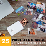 KODAK Step Instant Smartphone Photo Printer - Portable Mini Color Wireless Mobile Printer - Zink 2x3” Sticky-Back Photos - Bluetooth Compatible with iOS & Android Devices - Fun Editing App - White KODAK
