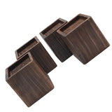 Bed Frame Riser -Furniture risers -4 Pack, 4 Inch Heavy Duty Wooden Furniture Riser- Handmade Rustic Pine Square Risers with Non-Slip Pads-, Furniture Lifters for Sofa Bed Frame Table Chair WoodArtSupply