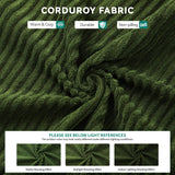 YITAHOME Convertible Cloud Sectional Couch, Comfy Corduroy Sectional Sofa with Deep Seat & High Pillows, Modern Easy-Clean Modular Sectional Sofa for Living Room Bedroom, Green YITAHOME