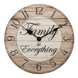 Westclox Wall Clock, 11-Inch Round Analog Clock with Inspirational Dial, Battery Powered, Quartz Movement, Farmhouse Rustic Decor for Living Room, Kitchen, Bedroom (Family is Everything, 11-Inch) Westclox