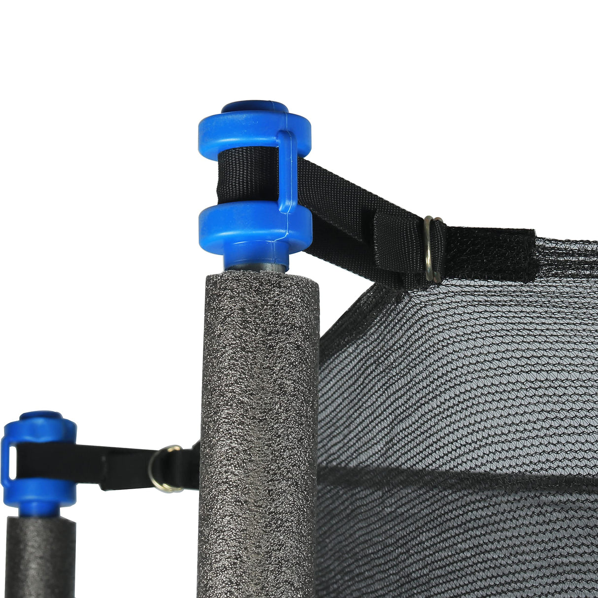 14FT Trampoline Replacement Safety Enclosure Net for 6 Straight Poles Round Frame Trampolines, Breathable and Weather-Resistant Trampoline Net with Adjustable Straps (Net Only) Blue Zoomster
