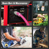 100 ft - 14 Gauge Heavy Duty Extension Cord - Lighted SJTW - Indoor/Outdoor Extension Cord by Watt's Wire - 100' 14-Gauge Grounded 13 Amp Extension Cord Watt's Wire