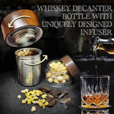 DIY Whiskey Gifts for Men - DIY Whiskey Infusion Set - Whiskey Making Kit - Whiskey Decanter Set with Botanicals & Wood Chips - Bourbon Decanter & Whiskey Birthday Gifts for Men Krafterize