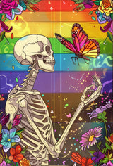 HKLIOPU Diamond Art Kits for Adults-Skeleton Love Diamond Painting Kits for Adults Beginners,5D DIY Full Drill Round Rhinestone Gem Art Crafts Paintings for Home Wall Decor 12"x16" HKLIOPU