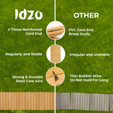 IDZO Wooden Garden Pathway 4 Times Reinforced Cord End, Anti-Slip Roll Out Walkway with Aging Resistant Rubber Spacer & Rustproof Steel Wire for Durable Use, Wooden Pathway for Outside, Beach, Patio IDZO