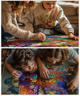 Petrala Jigsaw Puzzles 1000 Pieces for Adults Tree of Life 1000 Piece Puzzle for Adults Colorful Stained Glass Jigsaw Puzzles for Adults Kit with Letters on Back, Fit Together Perfectly Petrala