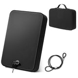 Sgorlds Gun Safe for Pistol Small Portable Handgun Lock Box with Handbag, Pistol Safe Handgun Safe for Car, Home, Travel, 9.4" x6.6" x1.8",Black Sgorlds