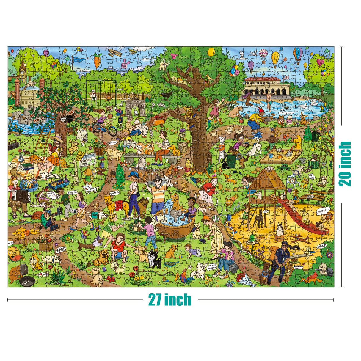 Antelope - 500 Piece Large Format Jigsaw Puzzle for Adults, Dog Park Jigsaw Puzzles 500 Pieces, Large Pieces, No Dust Puzzles for Senior Citizen, 500 PC, Non-Glare Finish, Interlock Smoothly ANTELOPE