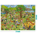 Antelope - 500 Piece Large Format Jigsaw Puzzle for Adults, Dog Park Jigsaw Puzzles 500 Pieces, Large Pieces, No Dust Puzzles for Senior Citizen, 500 PC, Non-Glare Finish, Interlock Smoothly ANTELOPE