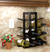 Oceanstar WR1132 12-Bottle Bamboo Wine Rack, Dark Espresso Oceanstar