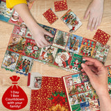 Christmas Advent Calendar Puzzle 1000 Piece for Adult, Christmas Countdown Calendar 2024 Jigsaw Puzzle, Holiday Santa Puzzle for Adult 1000 Piece BBOLDIN