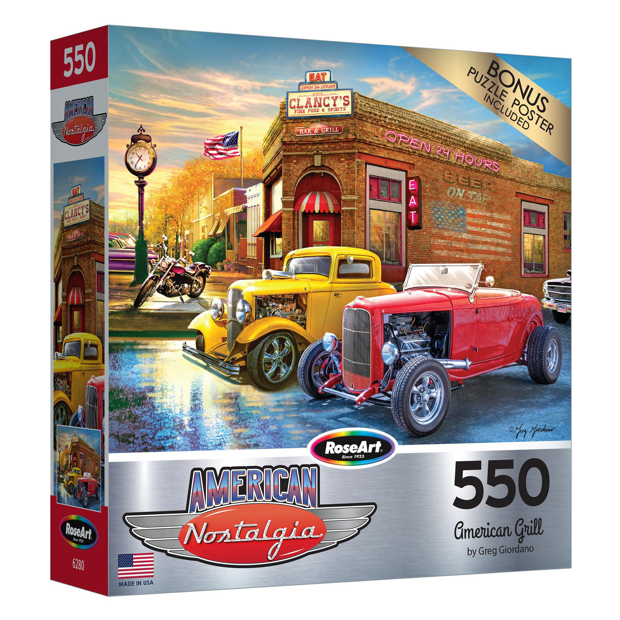 RoseArt - American Nostalgia - American Grill - 550 Piece Jigsaw Puzzle for Adults RoseArt