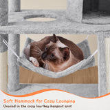 Yaheetech 63.5in Multi-Level Cat Tree Tower Condo with Scratching Posts, Platform & Hammock, Cat Activity Center Play Furniture for Kittens, Cats, and Pets Yaheetech