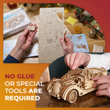 UGEARS Mechanical Models Roadster VM-01 3-D Wooden Puzzle UGEARS