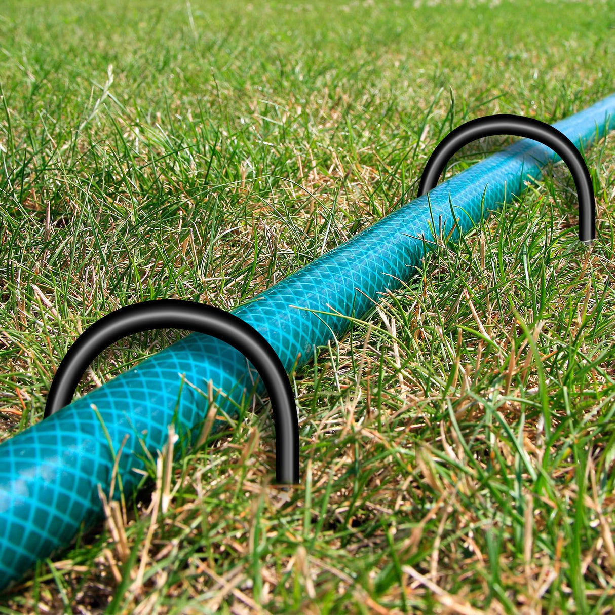 Trampoline Stakes U Shaped Anchors Heavy Duty Metal - Long Trampolines Ground Wind Stakes for Soccer Goals, Camping Tents, Garden Decoration (black-8pcs) UNIPRIMEBBQ