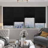 Changshade 6-Pack Blackout Pleated Paper Shades for Windows, Temporary and Portable Room Darkening Shades with 12 Clips for Travel, No Tools and Easy to Install, Cut to Any Size, Black PLT36BK72A Changshade