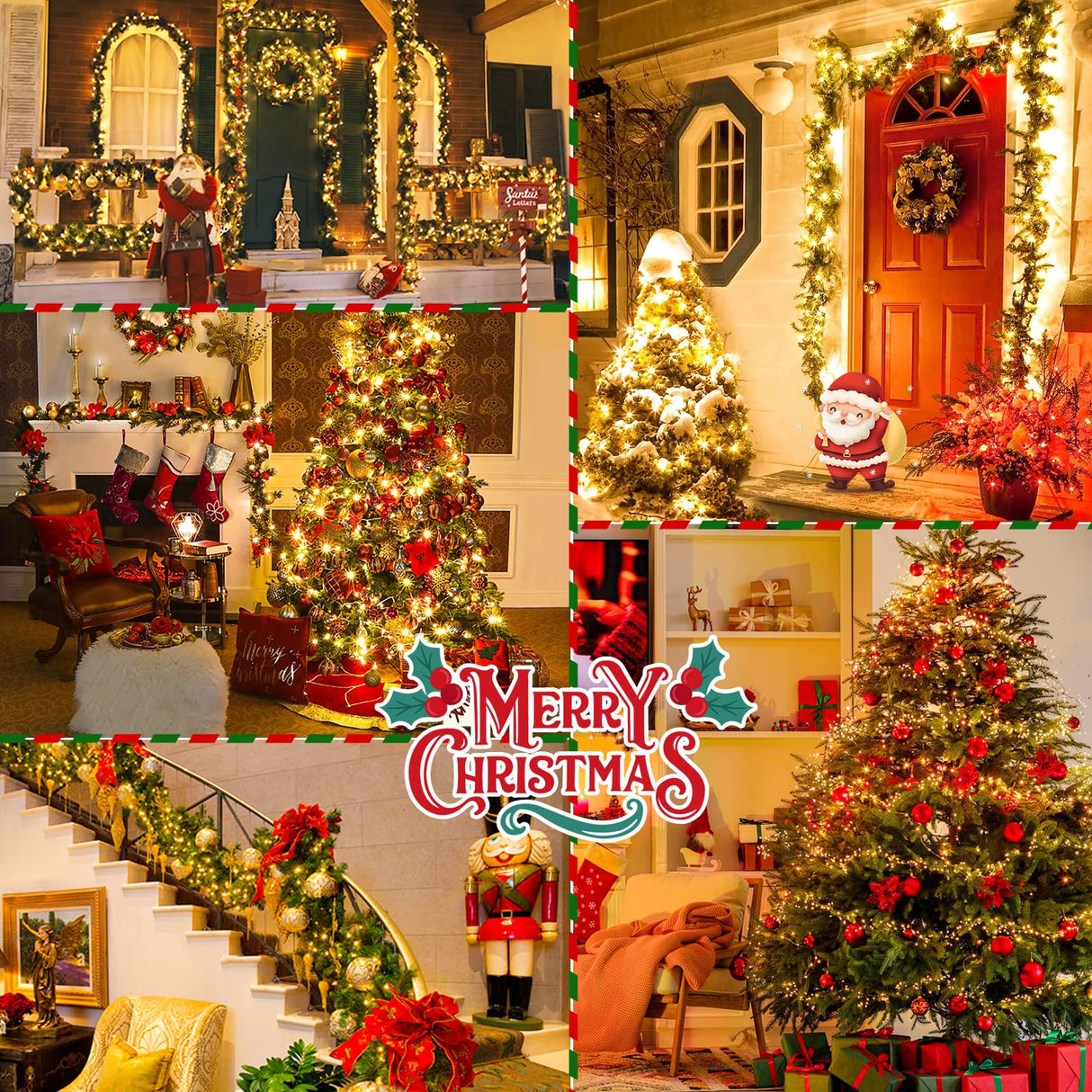 Quntis C Battery Operated Christmas Lights - 82FT 1000LED Ultra Bright Cluster Christmas Lights Outdoor Waterproof 8 Modes Christmas Tree String Lights with Timer for Wedding Party, Warm White Quntis