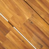 SAFAVIEH Outdoor Collection Leo Natural/Black 4-Leg Round Coffee Table, Ideal for Deck, Patio, Backyard, Sunroom SAFAVIEH