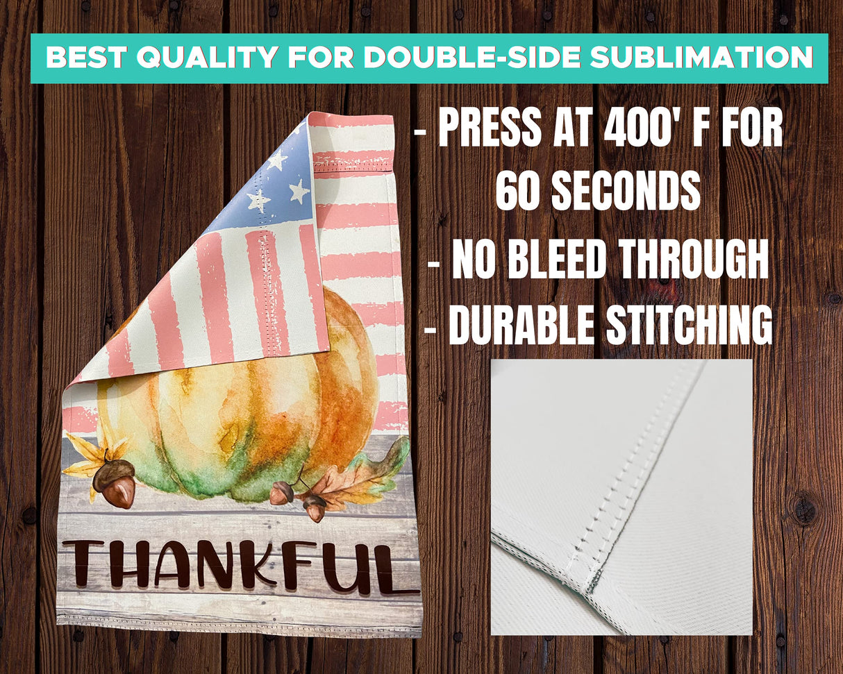 5 Pcs Sublimation Blank Garden Flags 100% Polyester 3 Layer Double-Sided Ready for Printing Garden or Lawn Banner | 12x18in DIY Vinyl or Dye Sublimation Blank Flags Pack of 5 Pesky Patriot