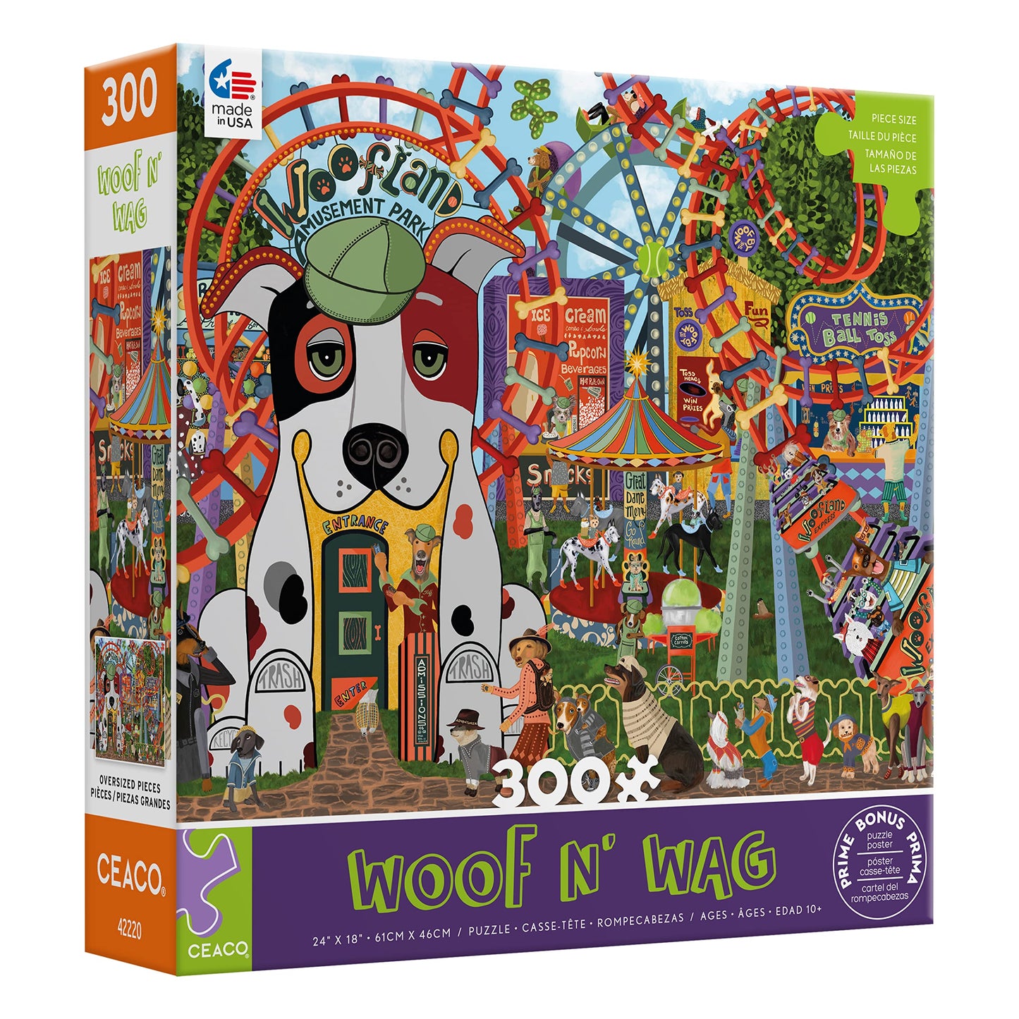 Ceaco - Woof N Wag - Amusement Bark - 300 Piece Jigsaw Puzzle