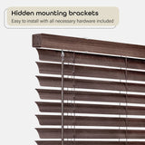 Achim Home Furnishing Cordless GII Luna 2" Slat Mahogany Venetian Window Blinds 43" W x 64" L PowerSellerUSA