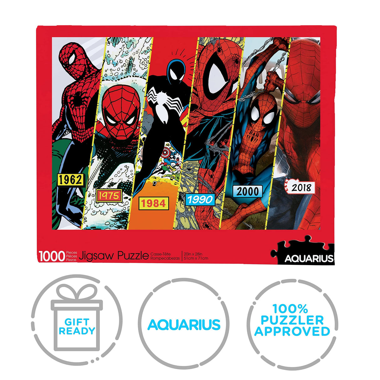AQUARIUS Marvel Spider-Man Puzzle (1000 Piece Jigsaw Puzzle) - Glare Free - Precision Fit - Officially Licensed Marvel Merchandise & Collectibles - 20 x 28 Inches AQUARIUS