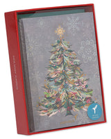 Papyrus Christmas Cards Boxed with Envelopes, Joyful Holiday, Festive Christmas Tree (14-Count) Papyrus