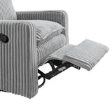 Oxford Baby Uptown Upholstered Swivel Glider and Recliner Nursery Chair - Corduroy, Ash Gray Oxford Baby