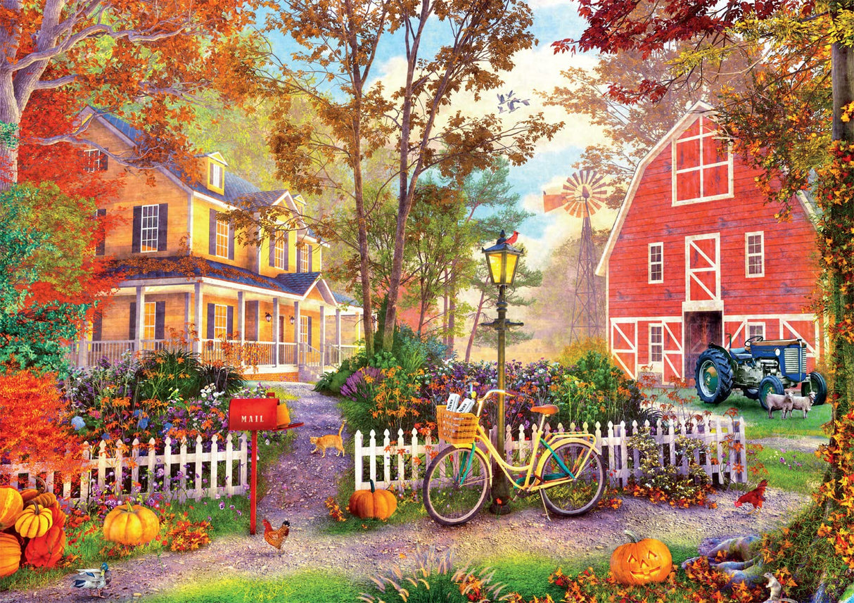 Buffalo Games - Dominic Davison - Autumn Farmhouse - 500 Piece Jigsaw Puzzle For Adults -Challenging Puzzle Perfect for Game Nights - Finished Size is 21.25 x 15.00 Buffalo Games