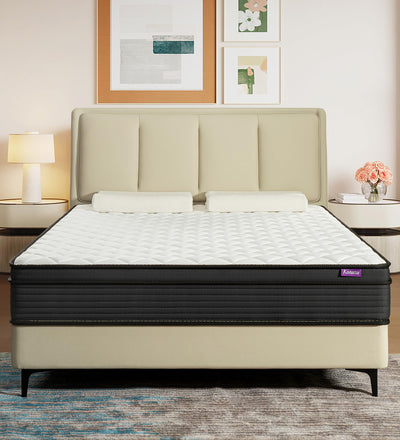 Konuzu Queen Mattress,12 Inch Memory Foam Hybrid Mattresses in a Box with Individual Pocket Spring,for Pressure Relief & Motion Isolation Queen Size Mattress.
