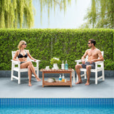 LAHAAP 35" Shower Bench, Waterproof Poly Lumber Shower Stool for Shaving Legs, Shower Chair Seat Holds up to 400lbs, Bathroom Bench for Inside Shower, Non-Slip (Brown) LAHAAP