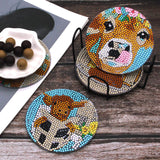 6PCS Diamond Painting Coaster with Holder, Farmhouse Cow Diamond Painting Art Coasters Kit, Highland Cattle DIY Drink Coaster with Cork Base Diamond Art Painting Coasters Kit for Adults Kids Beginners APCGSM