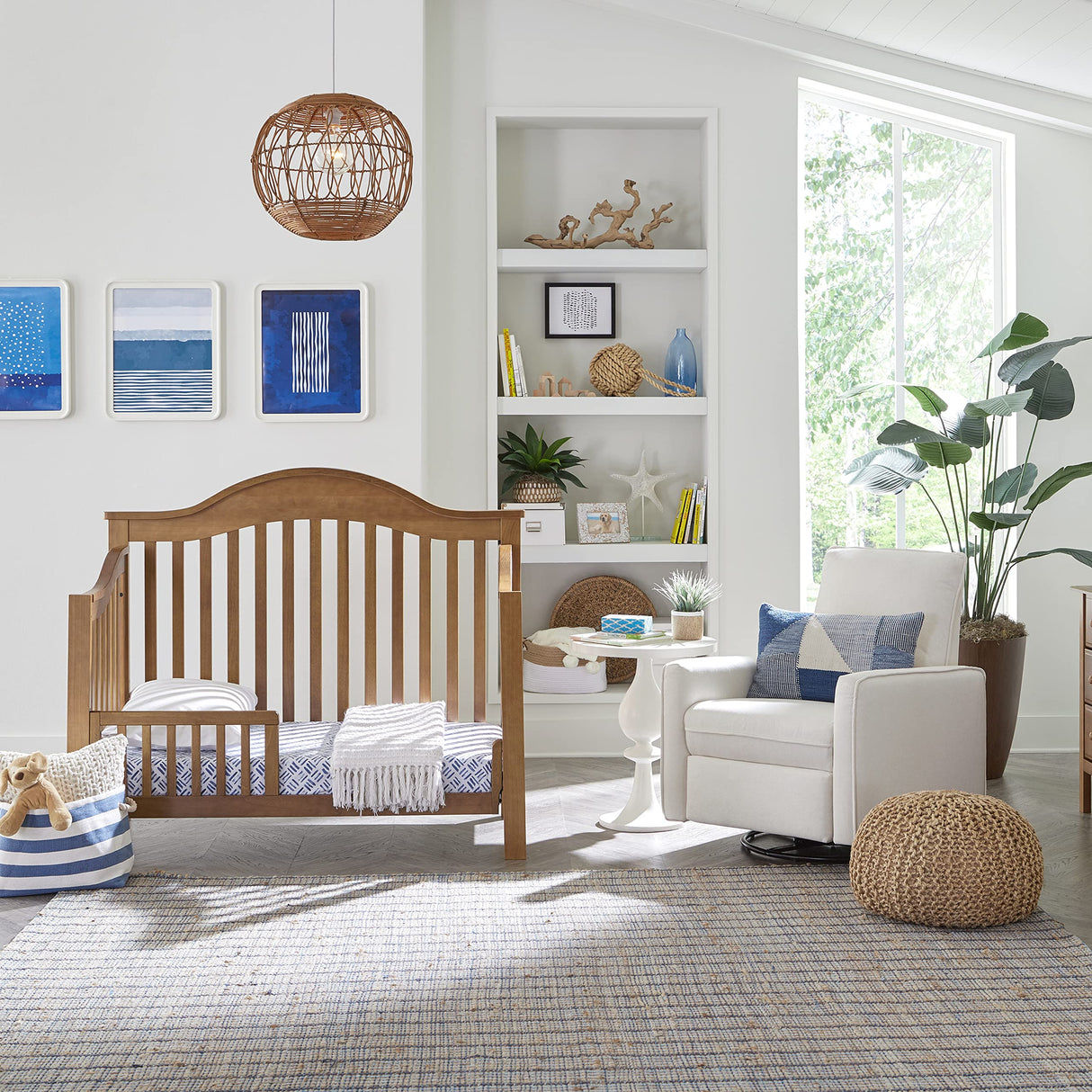 DaVinci Jayden 4-in-1 Convertible Crib in Chestnut, Greenguard Gold Certified DaVinci