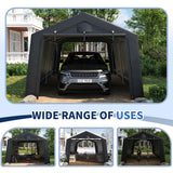 VONZOY 12'×20' Heavy Duty Carport,Car Canopy Portable Garage with Roll-up Zipper Door,Thick Shelter Storage Canopy Tent with All-Steel Metal Frame,Sunshade Waterproof for Motorcycle Car, Truck,SUV VONZOY