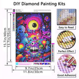 koemhxb Trippy Diamond Painting Kits for Adults-Eye Diamond Art Kits for Adults Beginner, Cartoon Gem Art Kits for Gift Home Wall Decor(12x16inch) koemhxb