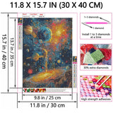 Diamond Painting Kits for Adults, Planets Diamond Art Kit for Adults Beginner, DIY Full Drill Space Universe Diamond Dots Paintings with Gem Art and Crafts for Adult Home Decor 11.8x15.7 in Shouruihua