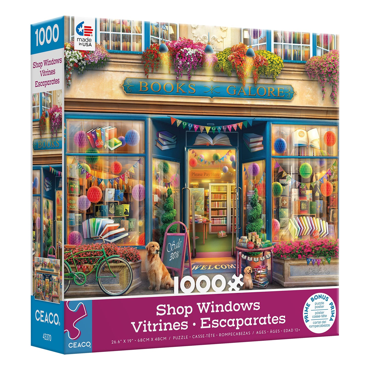 Ceaco - Shop Windows - Books Galore - 1000 Piece Jigsaw Puzzle