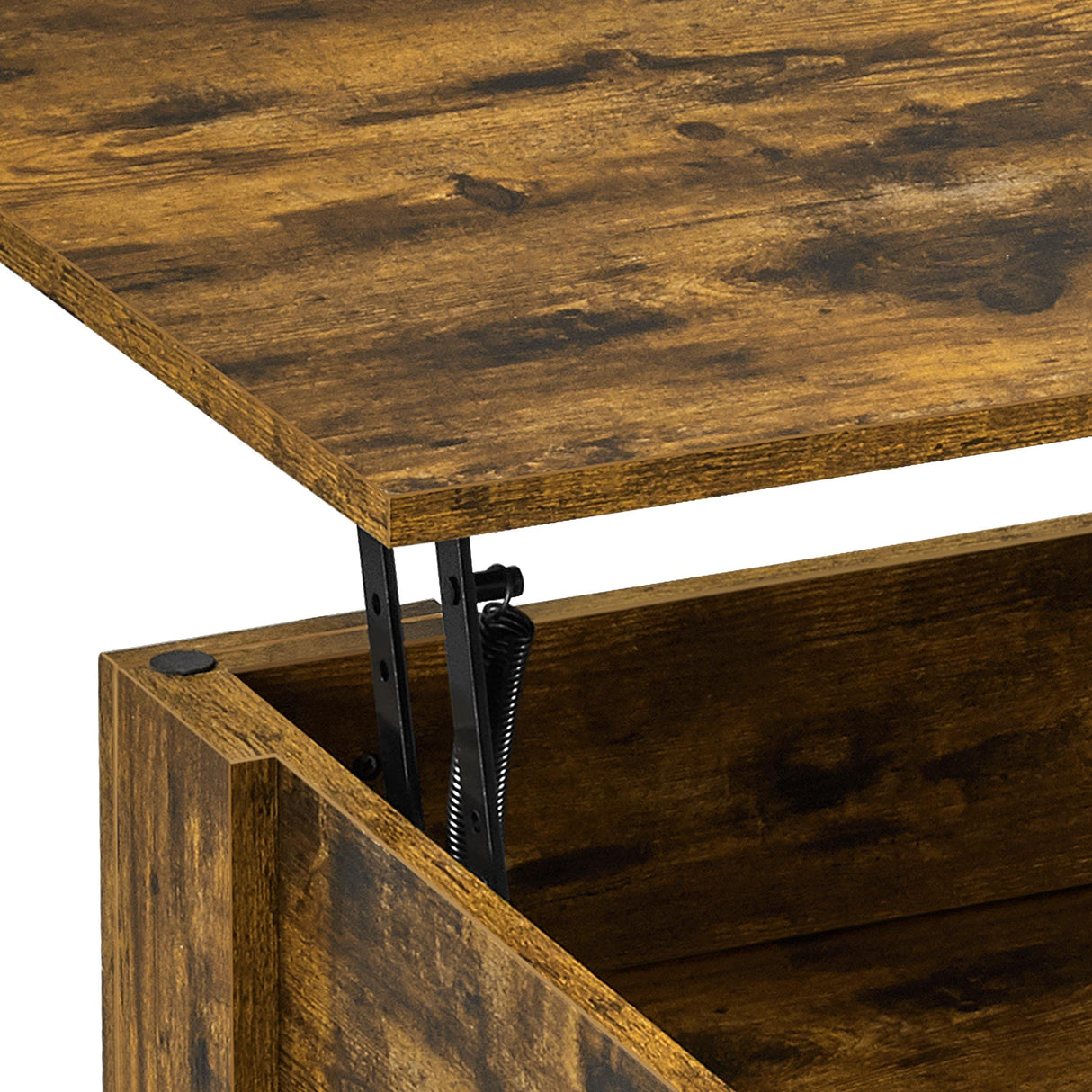 Yaheetech Coffee Table, 47.5in Lift top Coffee Table with Hidden Compartment and Storage Shelf, Lift Tabletop Dining Table for Living Room Reception Room, Rustic Brown Yaheetech