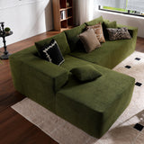 ovios 104" Cloud Sectional Couch with L-Shape Chaise,Modern Modular Sofa with Deep Seat, Upholstered Couches for Living Room Bedroom,No Assembly Required, Green (Cloud Velvet) ovios