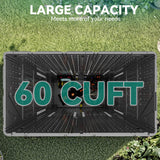 YITAHOME 60 cu ft Tall Outdoor Storage Shed w/o Shelf, Resin Vertical Outdoor Storage Shed, Large Waterproof Storage Cabinet for Garage, Poolside, and Garden (Dark Gray + Black) YITAHOME