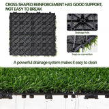 Yaheetech 12" x 12" Artificial Grass, Turf Tiles Interlocking Self-draining Grass, Fake Grass, Grass Pad for Dogs Potty, Patio, Balcony, Outdoor, Floor Decor, Pet, 27 Pack Yaheetech